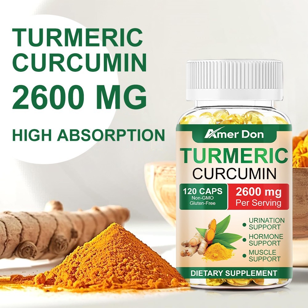 Turmeric Curcumin 2600mg w/ BioPerine Black Pepper Triple Strength Capsules