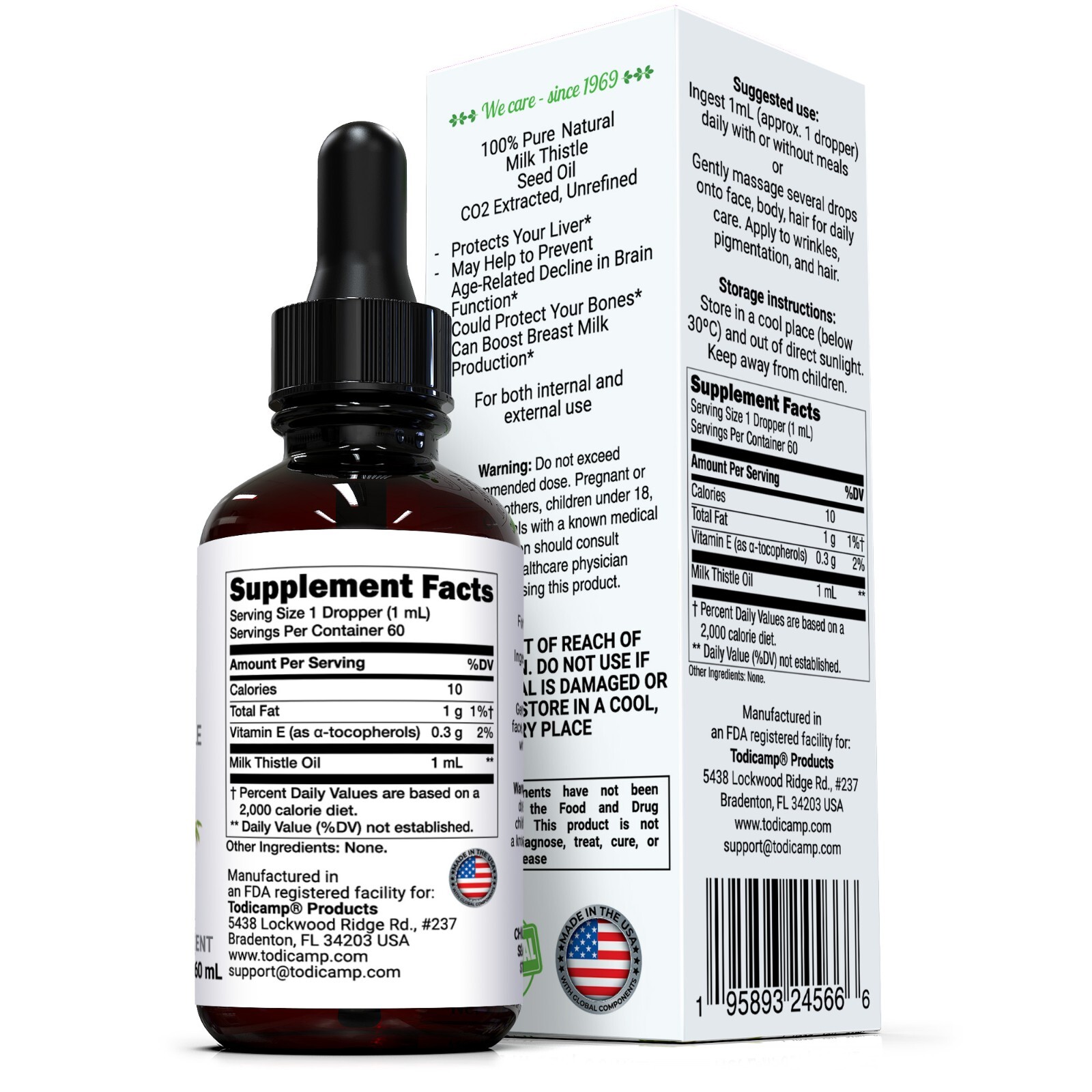 Organic Milk Thistle Seed Oil by TODIC – 100% Cold Pressed Milk Thistle Oil