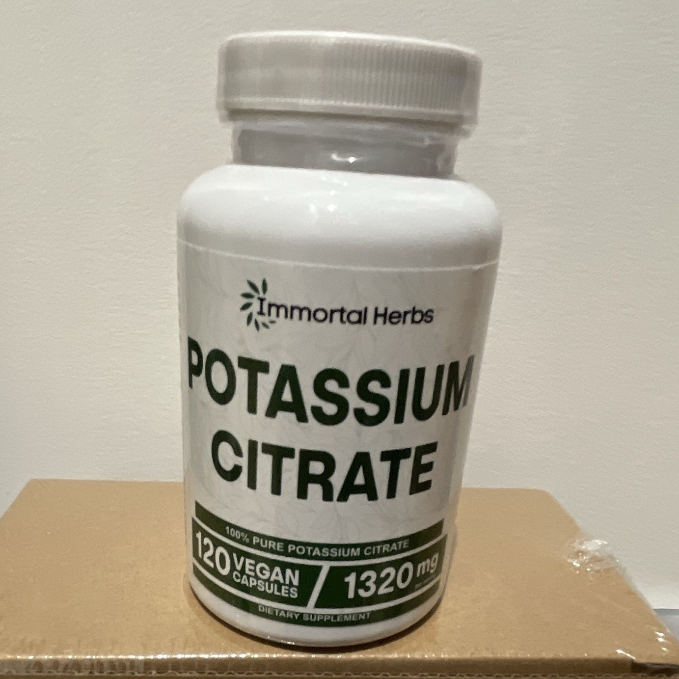 Immortal Herbs Potassium Citrate 120 Vegan Capsules EXP 11/2027