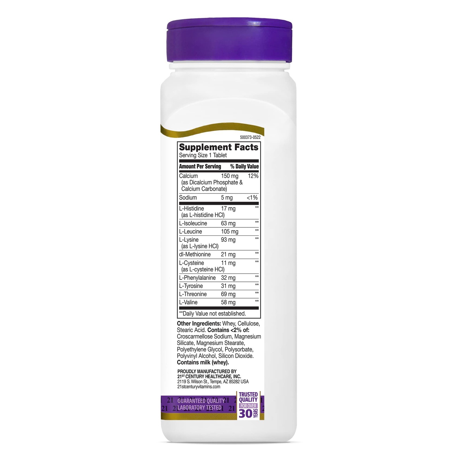 Daily Amino Acid Maximum Strength 120 Tablets Essential Muscle Repair Supplement