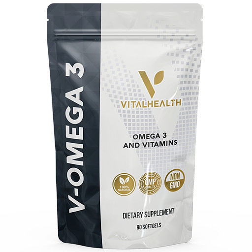V-OMEGA 3 & VITAMINS Dietary Supplement (90 Softgels)