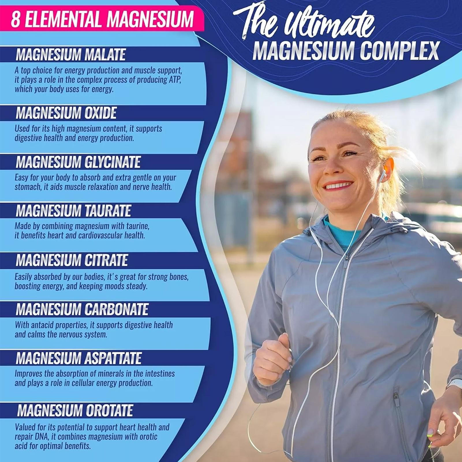 Magnesiumkomplex 1000 mg, 8 elementares Magnesium, glutenfrei – gentechnikfrei