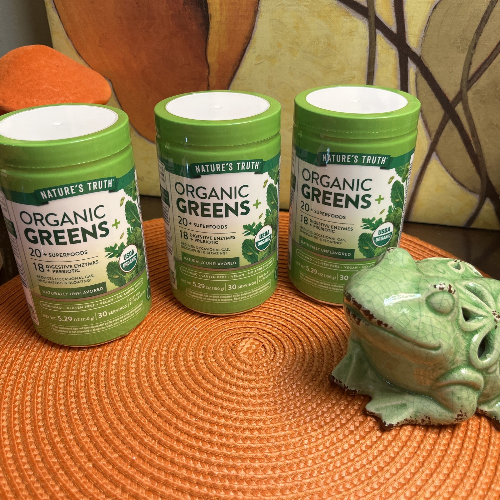 3 Natures Truth Organic Greens+ Powder Vegan Gluten Free~5.29 oz ~20 SUPER FOODS