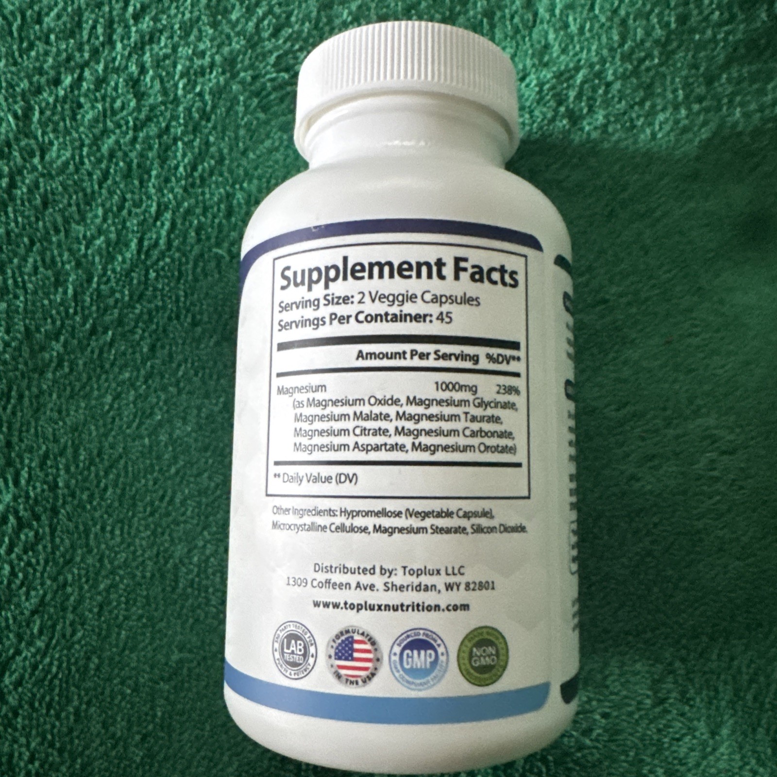 Toplux Magnesium Complex 8 forms of elemental Magnesium Exp 12/28