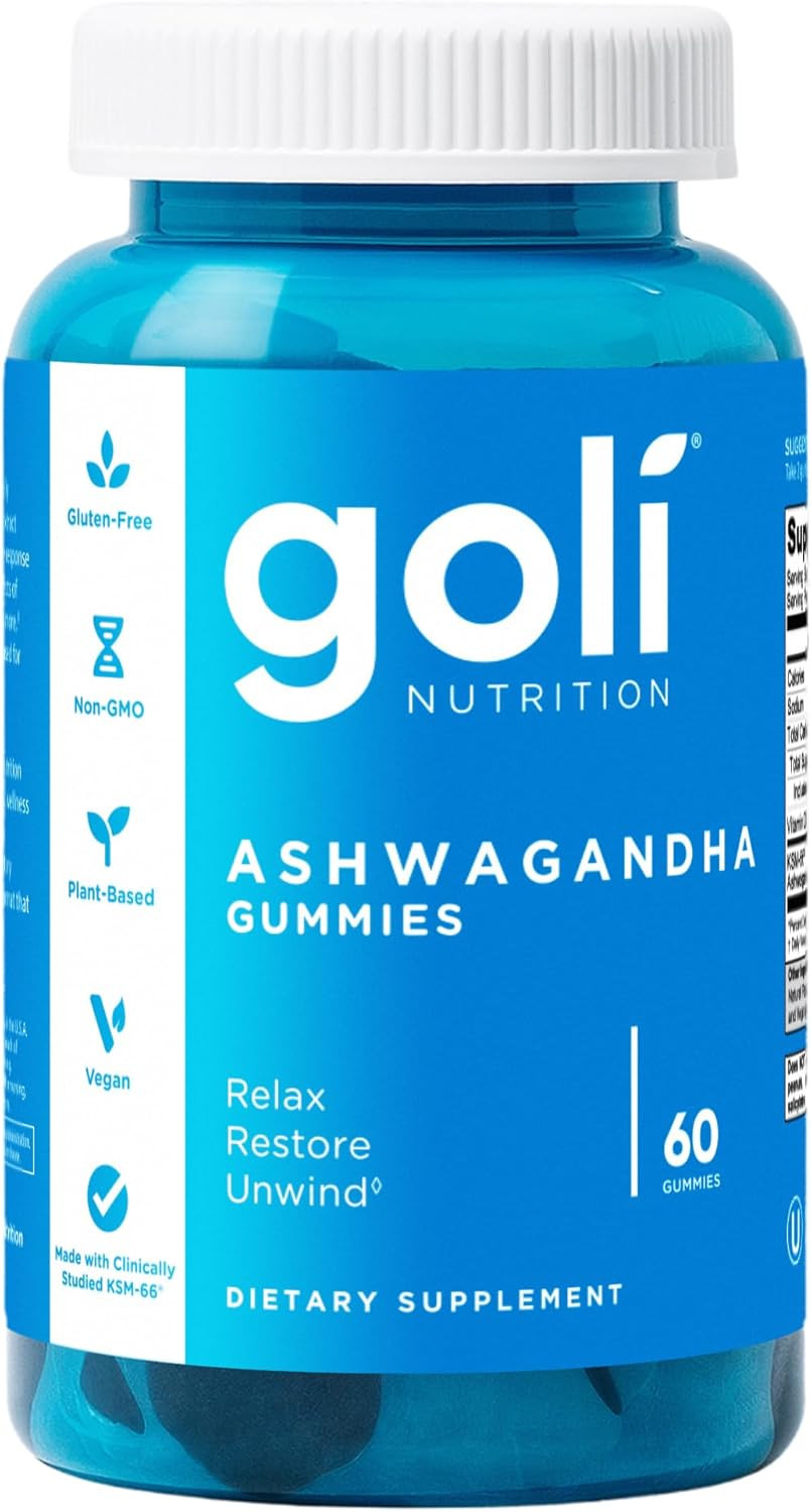 Ashwagandha & Vitamin D Gummy – 60 Count – Mixed Berry, KSM-66, Vegan, Plant Bas