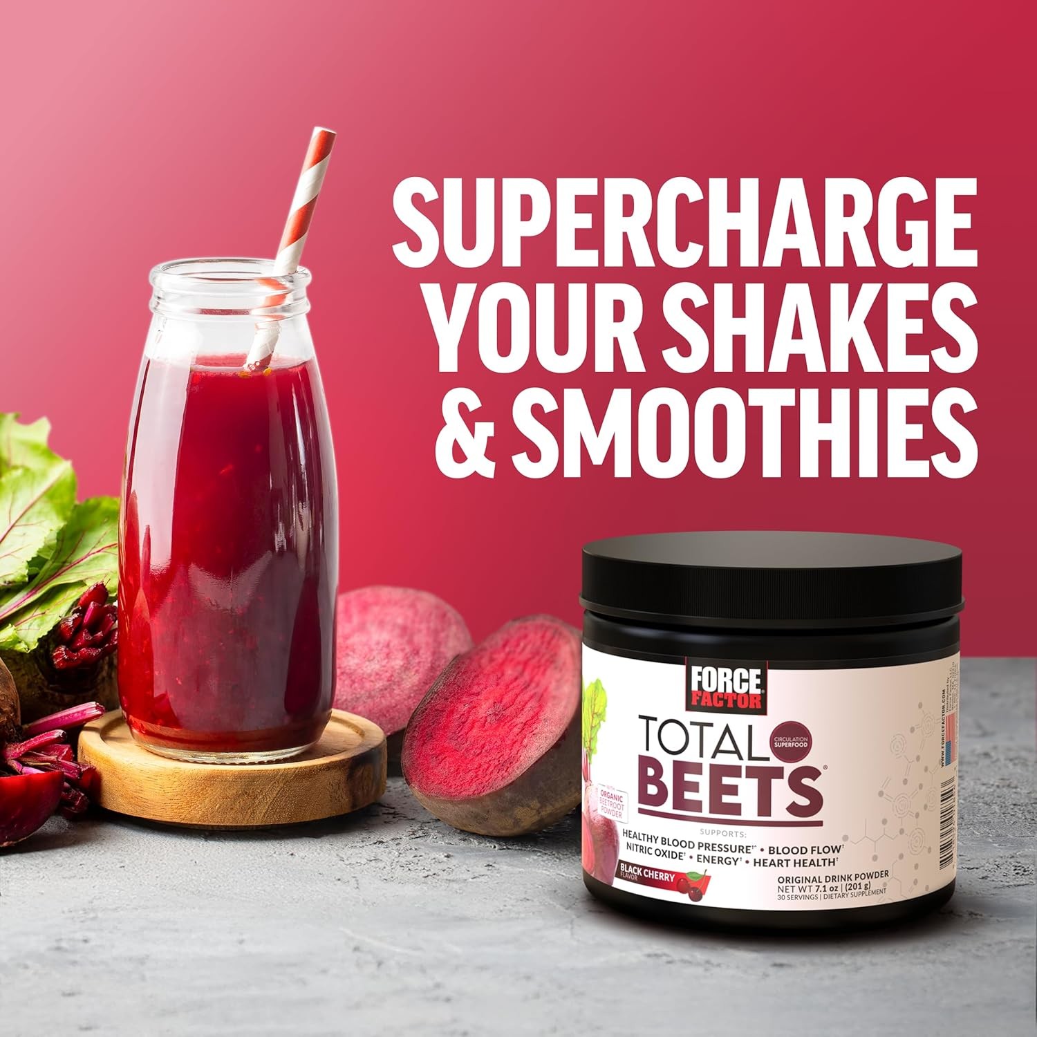 Force Factor Beets Drink Mix 7.1 Ounce Pomegranate Berry Pack of 2 Circulation