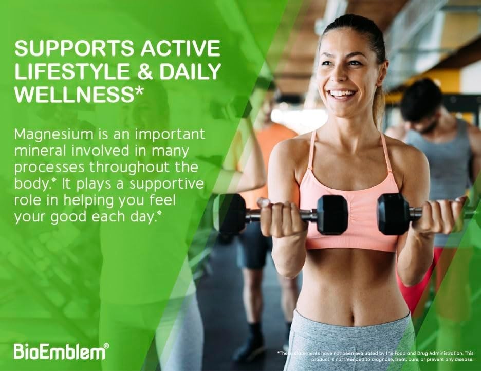 BioEmblem 2X Glycinate Triple Complex | 300mg Magnesium Magnesium 90 Capsules