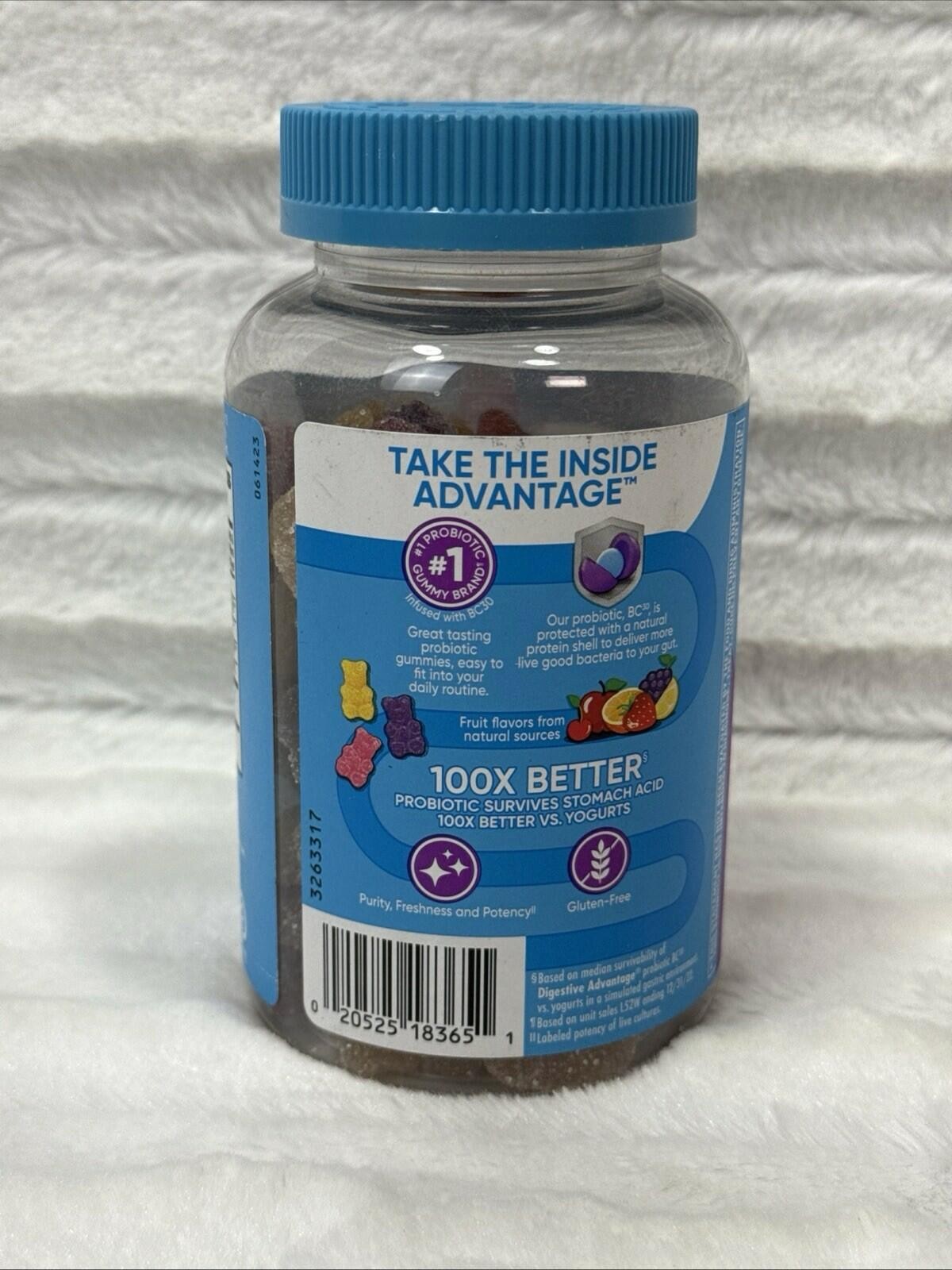 Digestive Advantage Daily Probiotics *02/2026* 3 In 1 Supplement 80 Gummies