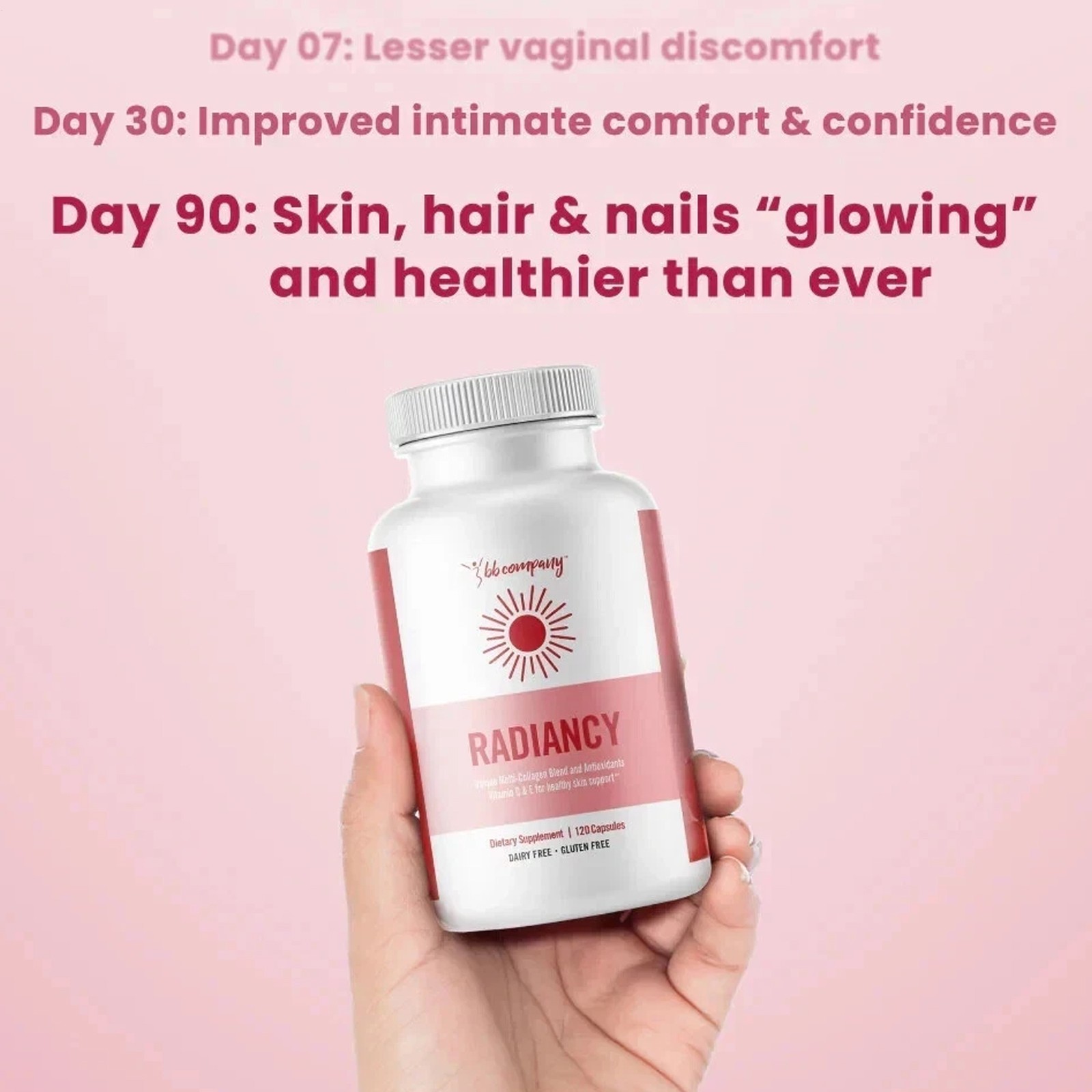 RADIANCY VAGINAL Probiotic & Collagen Blend Feminine Health Anti|Aging 120 Caps