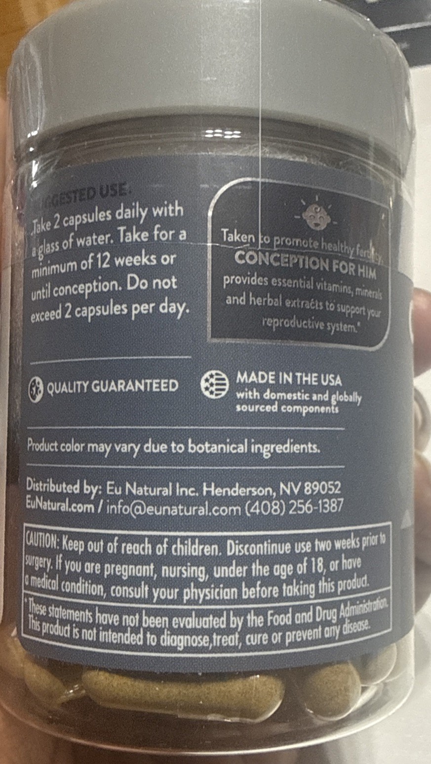 Conception™ For Him, Fertility Support, 60 Vegetarian Capsules