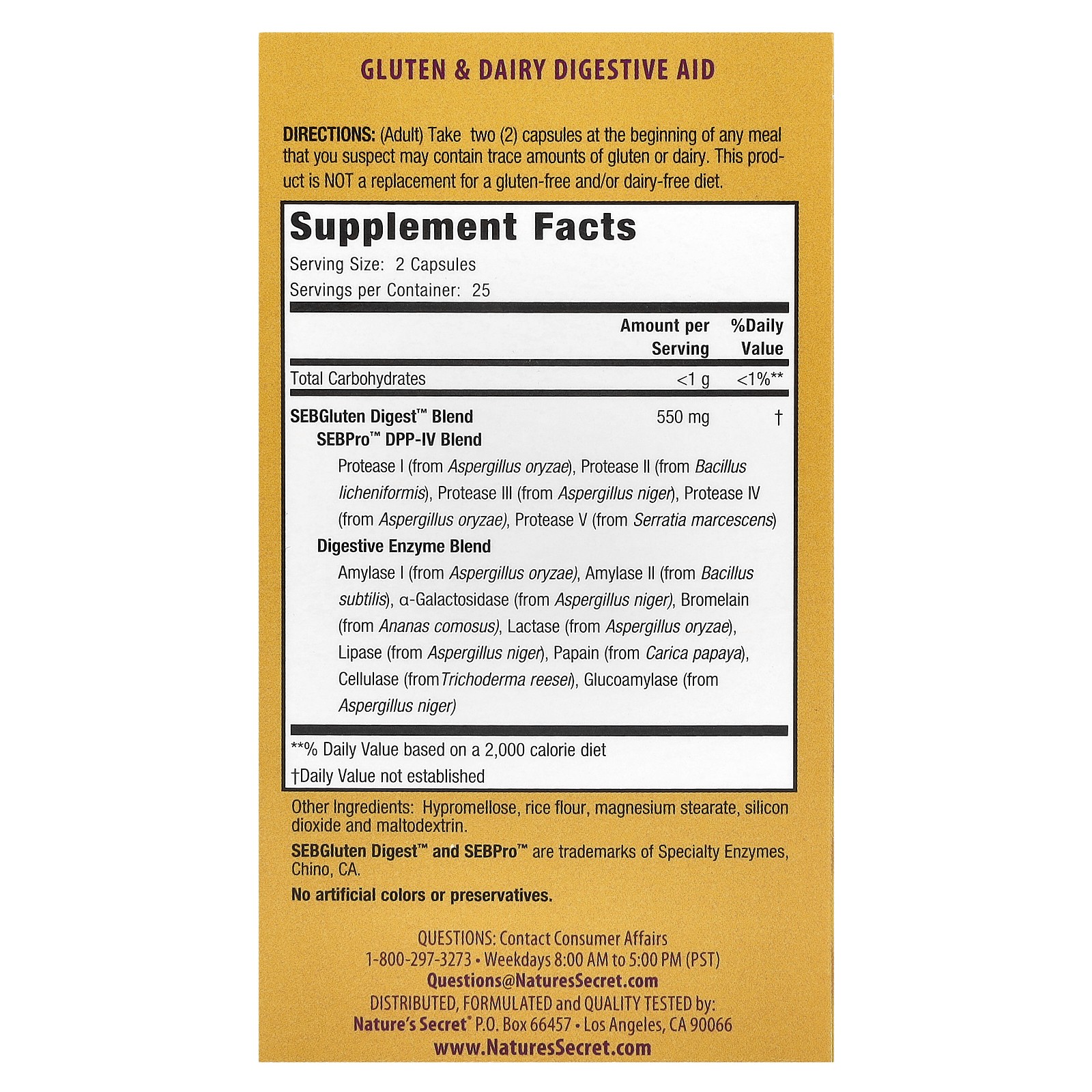 Gluten & Dairy Digestive Aid™, 50 Capsules