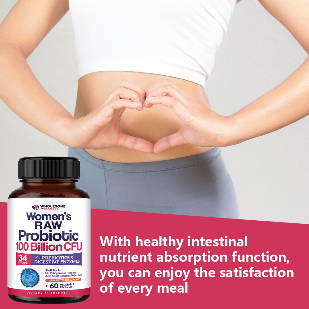 Women’s Raw Probiotic 100 Billion CFU 60 Caps Brand New Wholesome Wellness