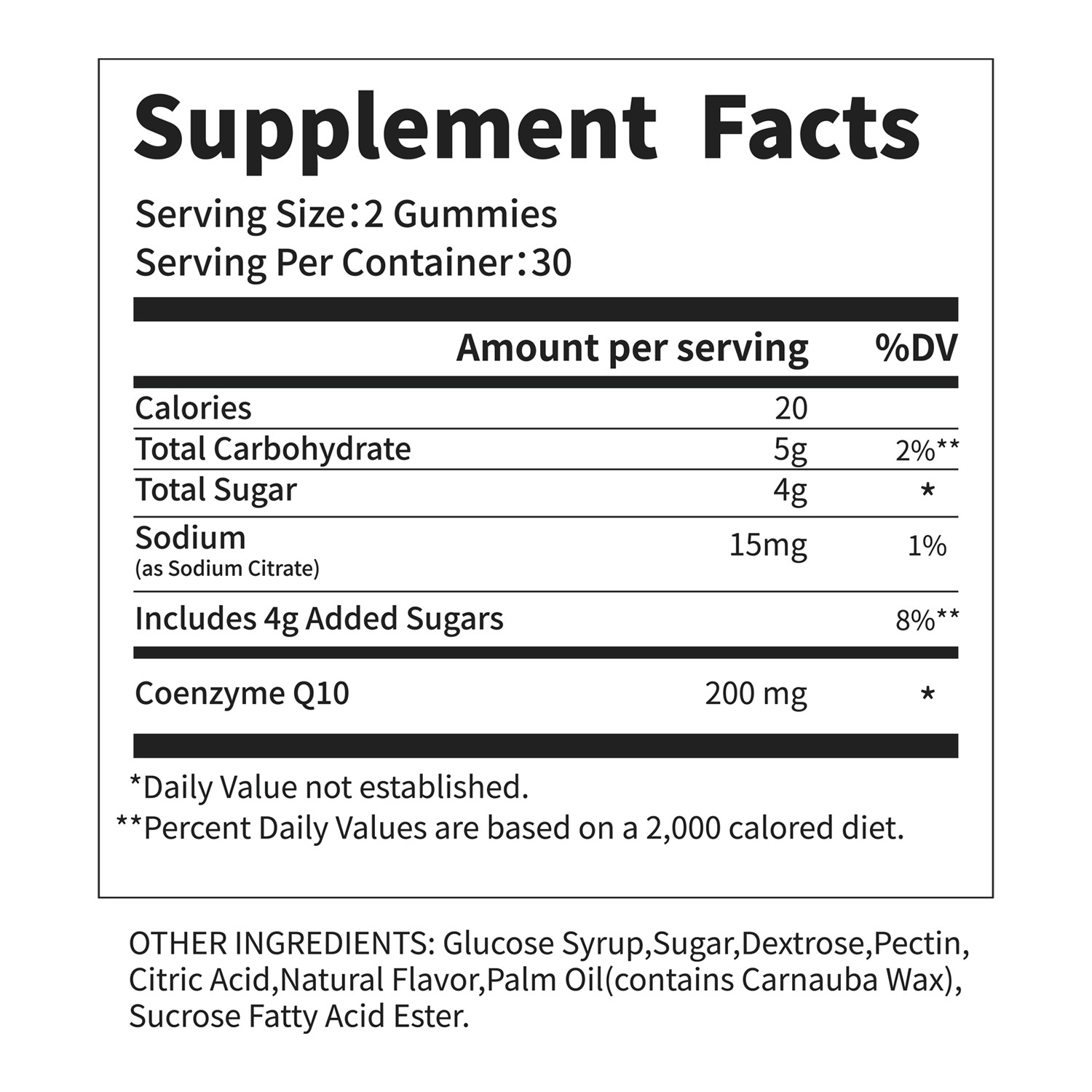 CoQ10 Gummies 200mg Natural Heart Health Support – High Absorption 02/07/2027