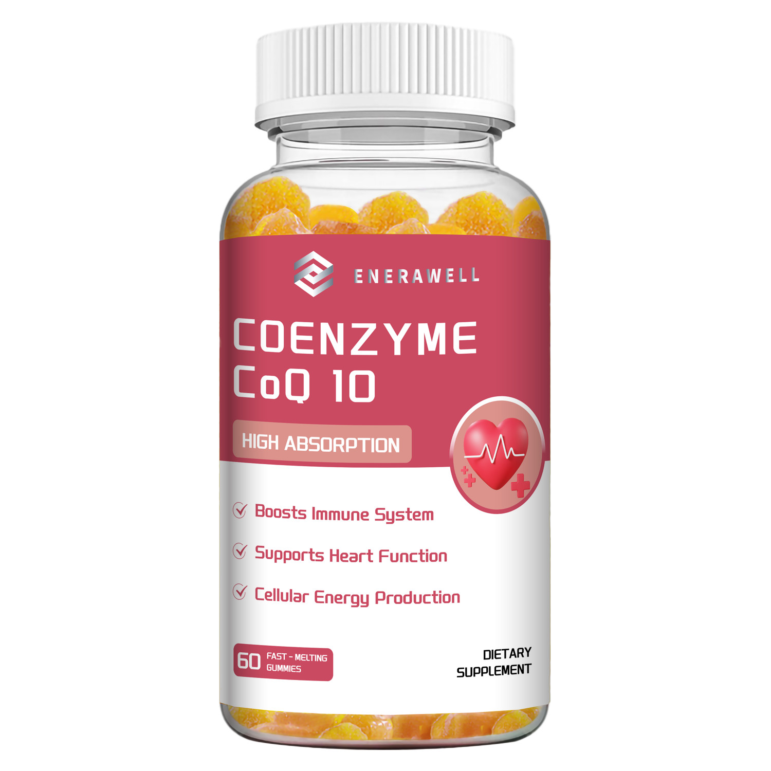 CoQ10 Gummies 200mg Natural Heart Health Support – High Absorption 02/07/2027
