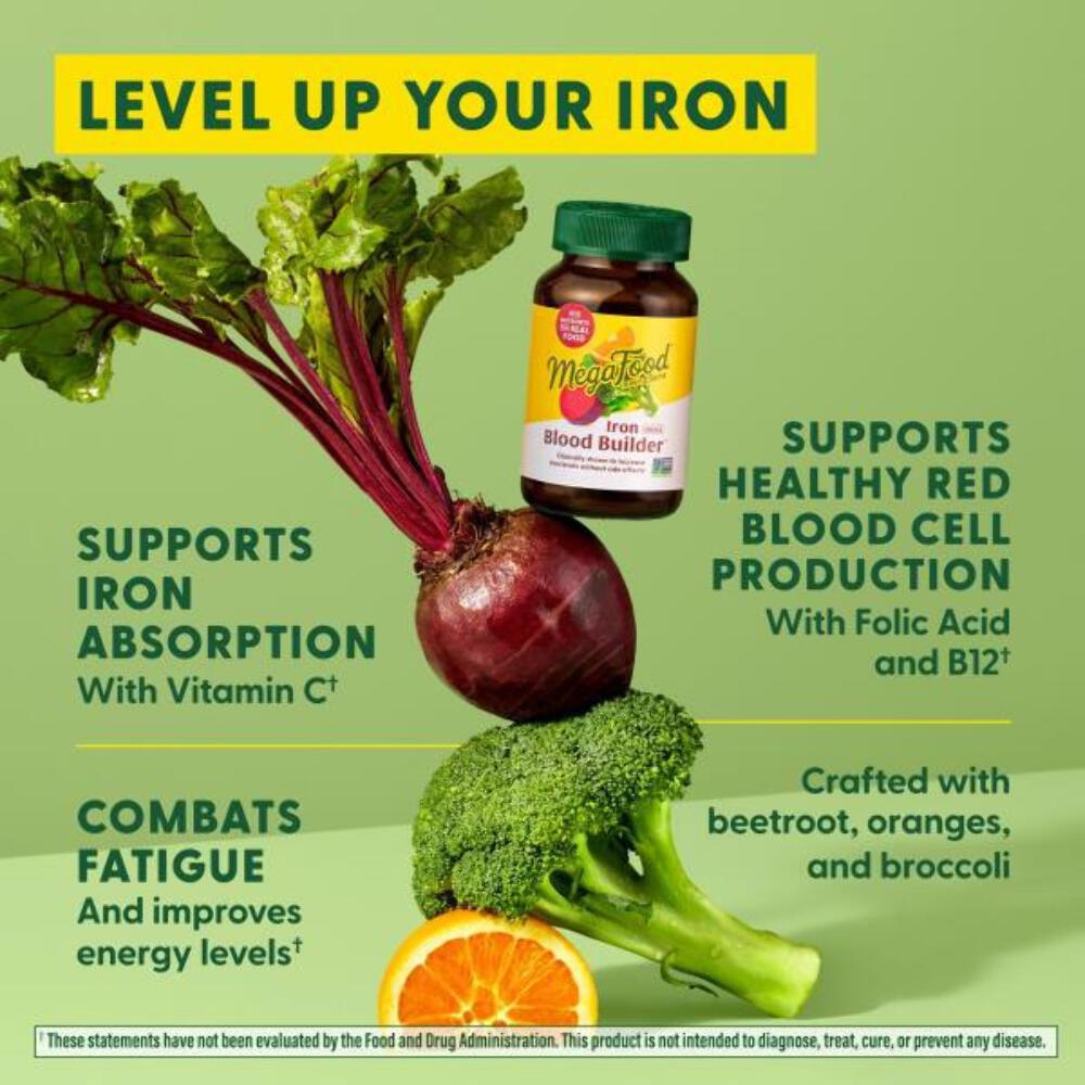 2/28 MegaFood Blood Builder Minis, Iron Supplement Clinically Shown to Increase