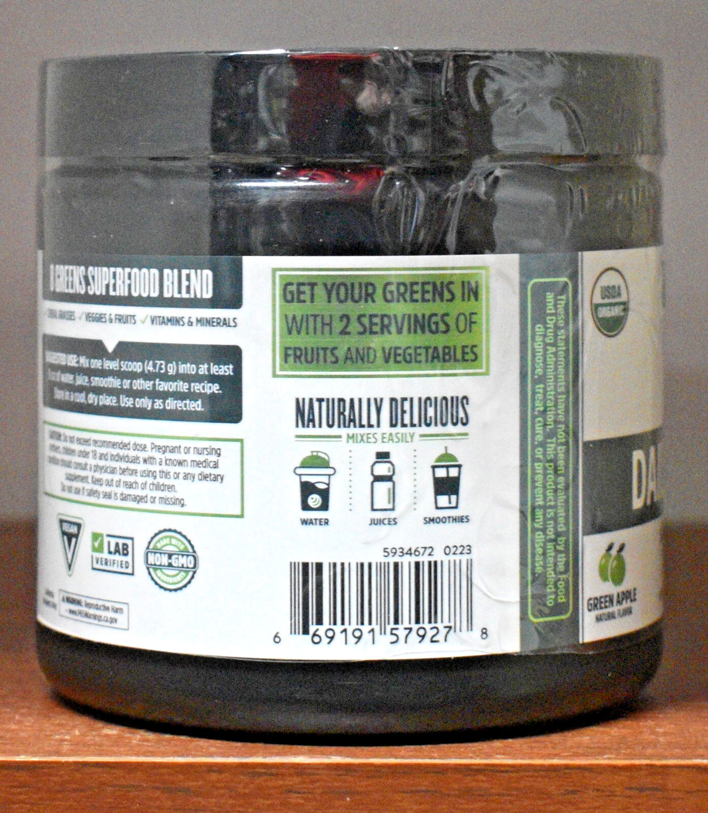Zhou Daily Greens 141.9 g (5 oz) Zhou Nutrition Organic Greens Powder 5oz 141.9g