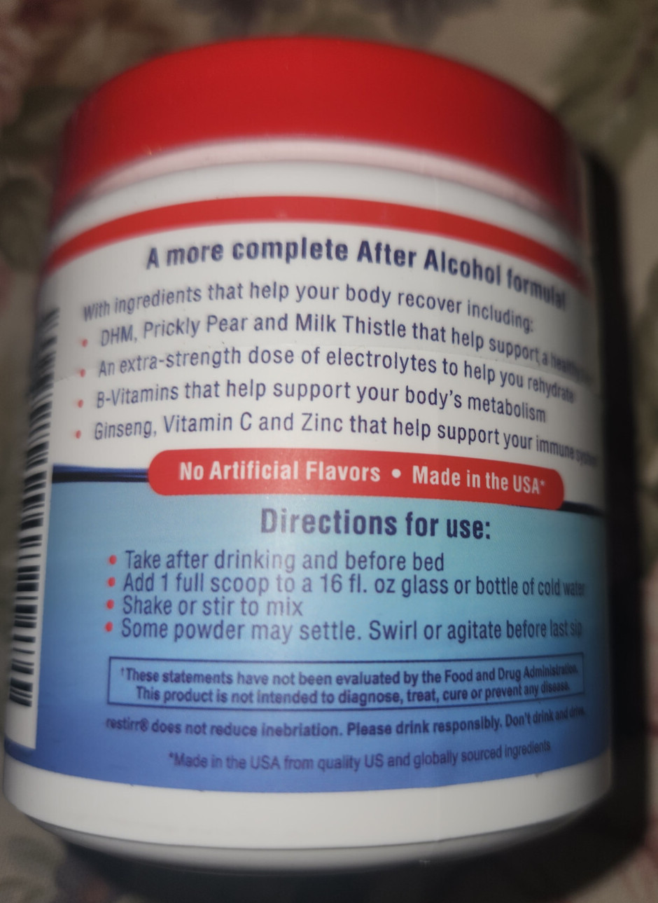After Alcohol Aid ~ Restirr ~ Restore Vital Nutrients