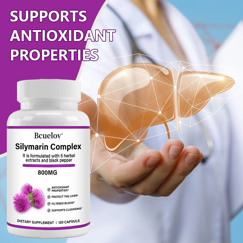 Liver Cleanse Detox Milk Thistle Extracts Silymarin,Artichoke,Dandelion,Turmeric