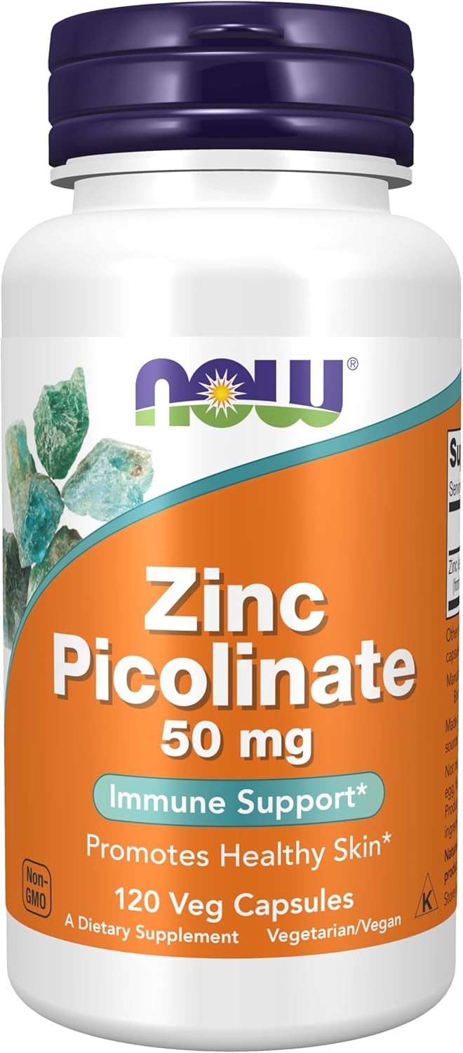 Now Foods ZINC PICOLINATE 50mg 120 Cap Bottle EXP 09/29 Immune Support