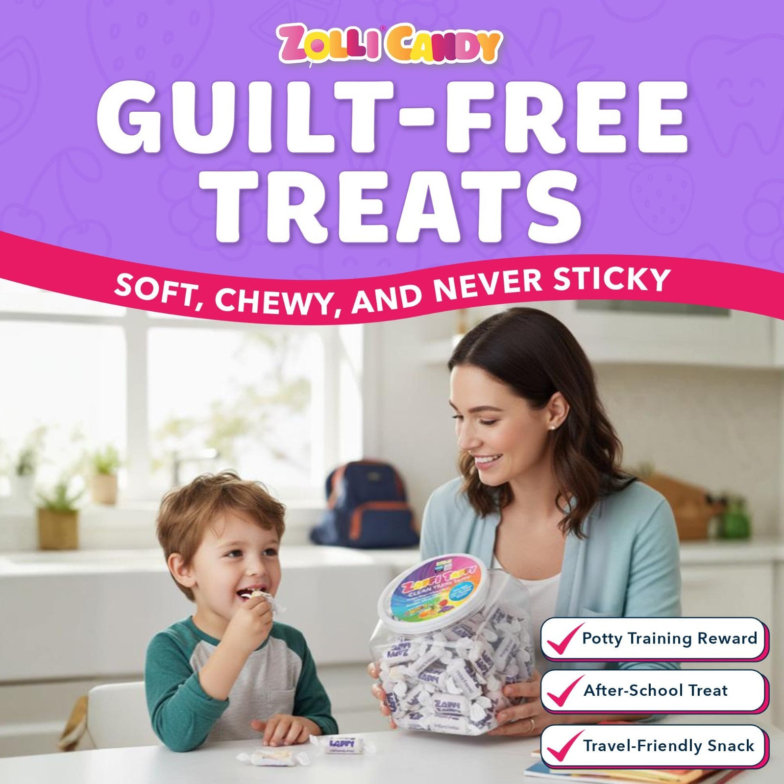 Sugar-Free Keto Taffy Candy – Zollipops Clean Teeth Variety Pack, 32 Oz