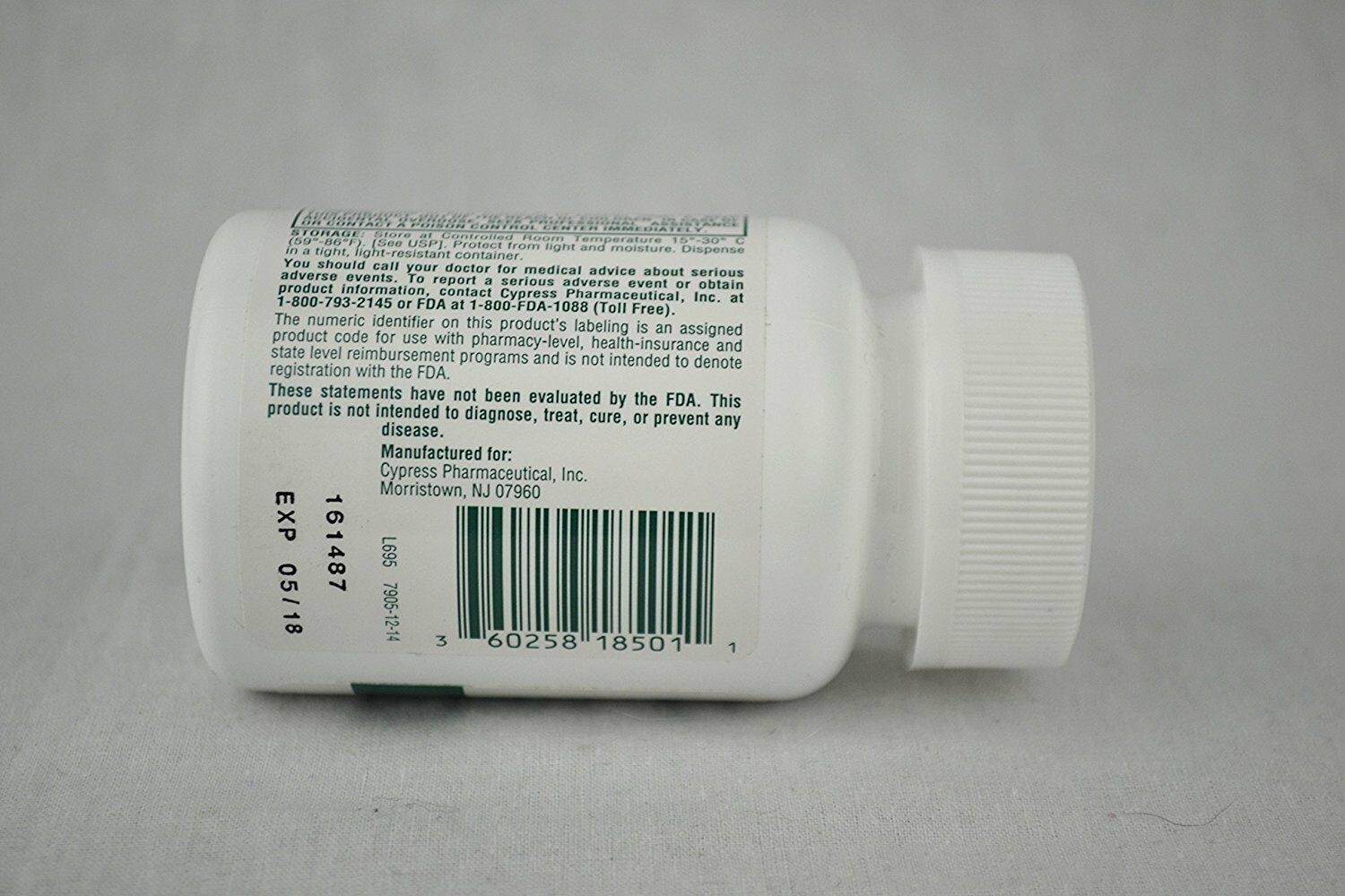 Cypress Pharmaceutical Poly-Iron Capsules Iron Dietary Supplement 150mg 100 ct