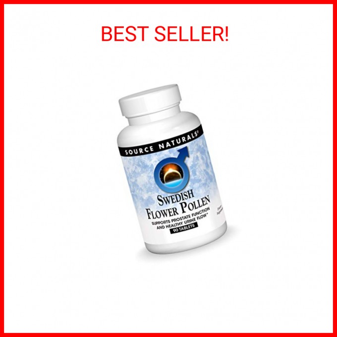 Source Naturals Swedish Flower Pollen Supports Prostate Function and Healthy Uri