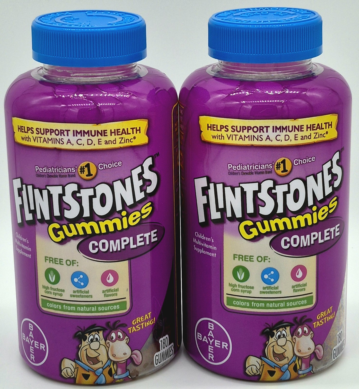 Flintstones Complete Kids Multivitamin Gummies 180 Ct Each 2 Pack Exp 03/2027