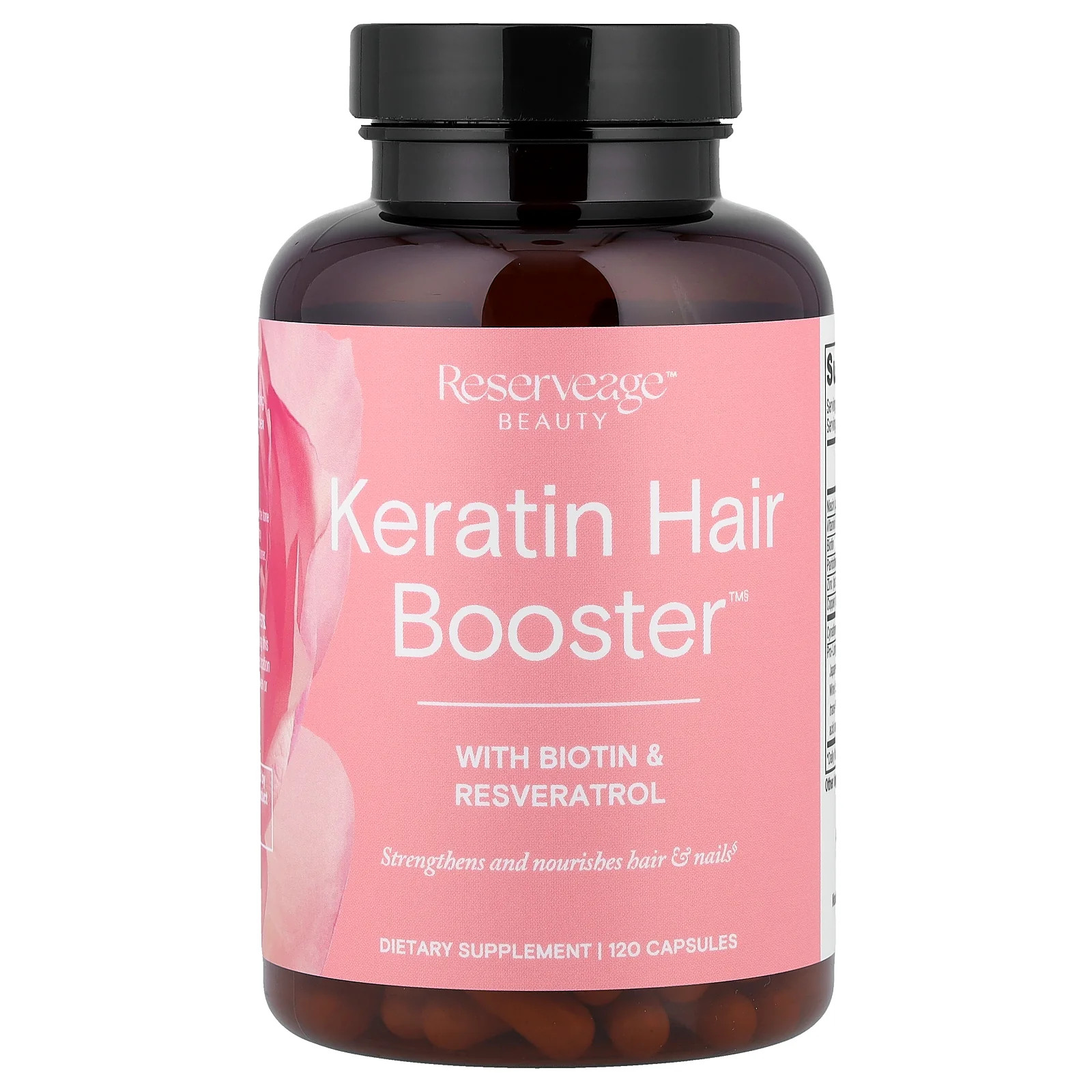 2 X Reserveage Beauty, Keratin Hair Booster with Biotin & Resveratrol, 120 Caps