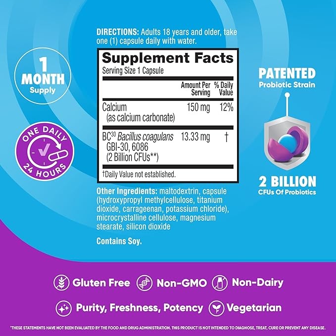 Schiff Digestive Advantage Daily Probiotic Supplement Immune Health Capsule 30ct