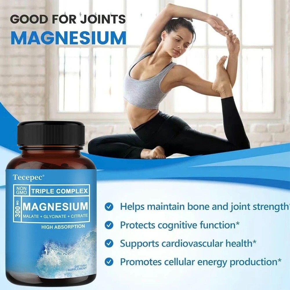 Triple Magnesium Complex 300mg | of Magnesium Glycinate, Malate, & Citrate