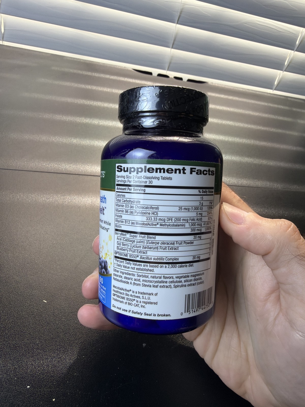 Purity Products Ultra-Fresh Breath B12 Energy Melt 60 Tablets Dietary Supplement