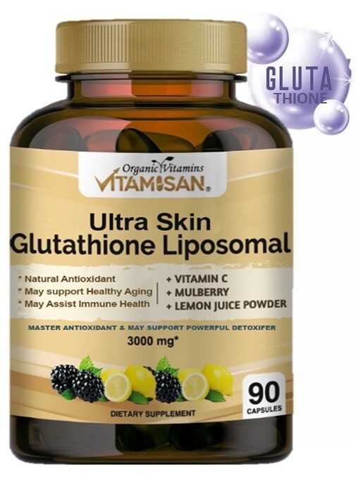 Liposomal Glutathione organic Vitamins 3000mg – 90 Capsules Ultra Master Liver D