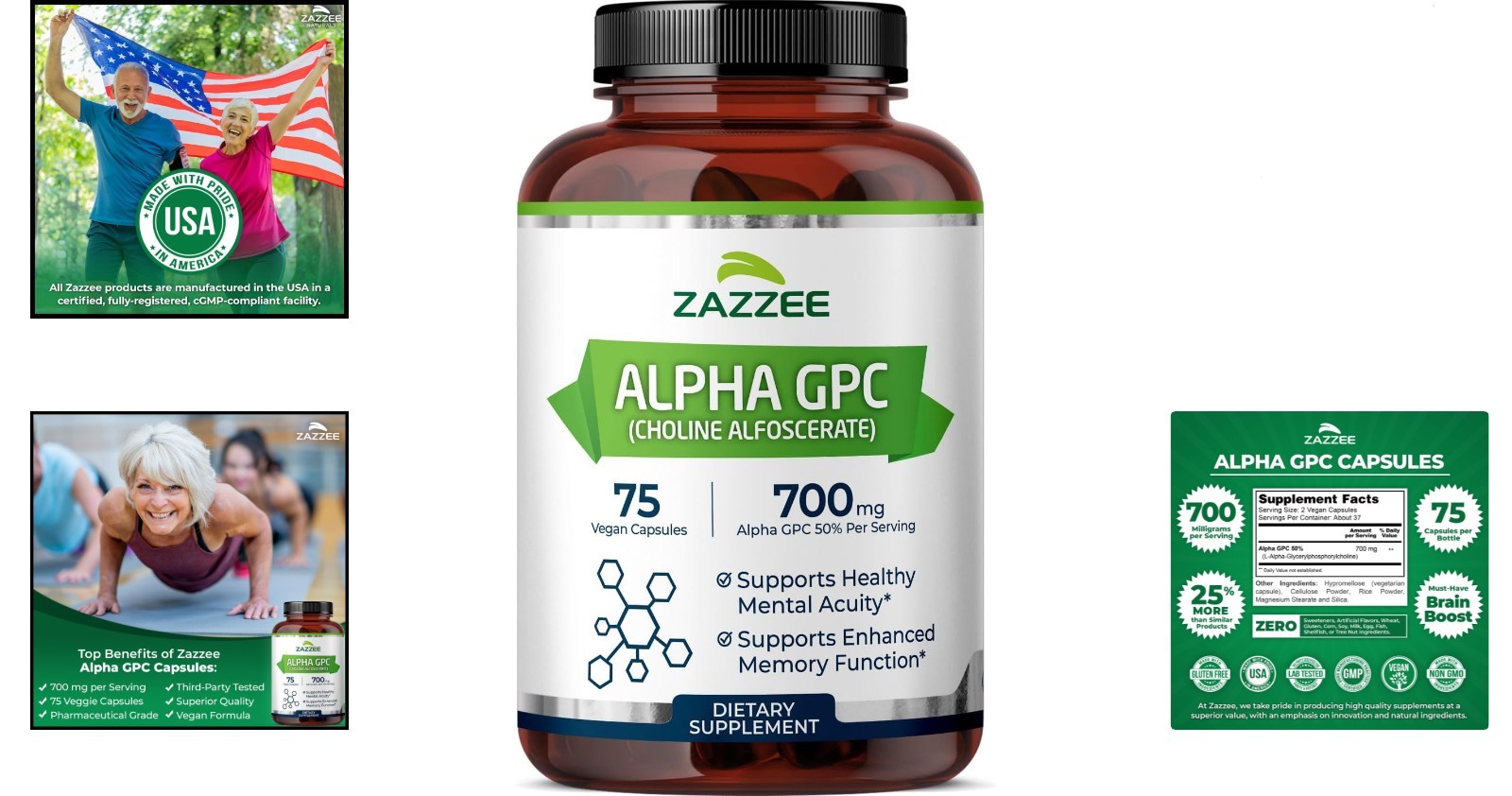 All-Natural Alpha GPC 700 mg Capsules – Cognitive Support for Any Age