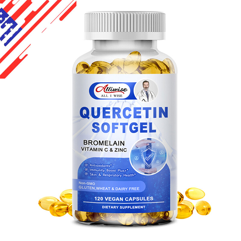 1000MG Quercetin with Bromelain & Zinc – Natural Immune Support Supplement 120pc
