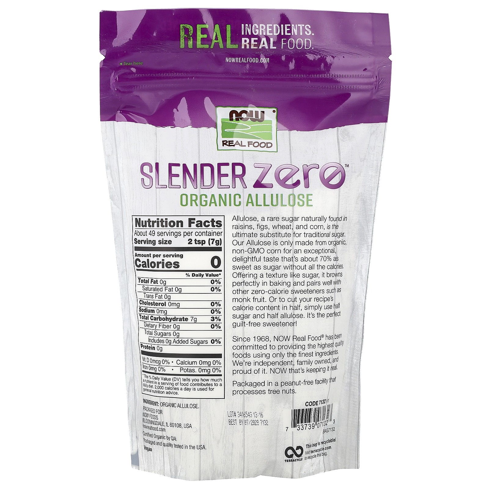 Slender Zero, Organic Allulose, 12 oz (340 g)