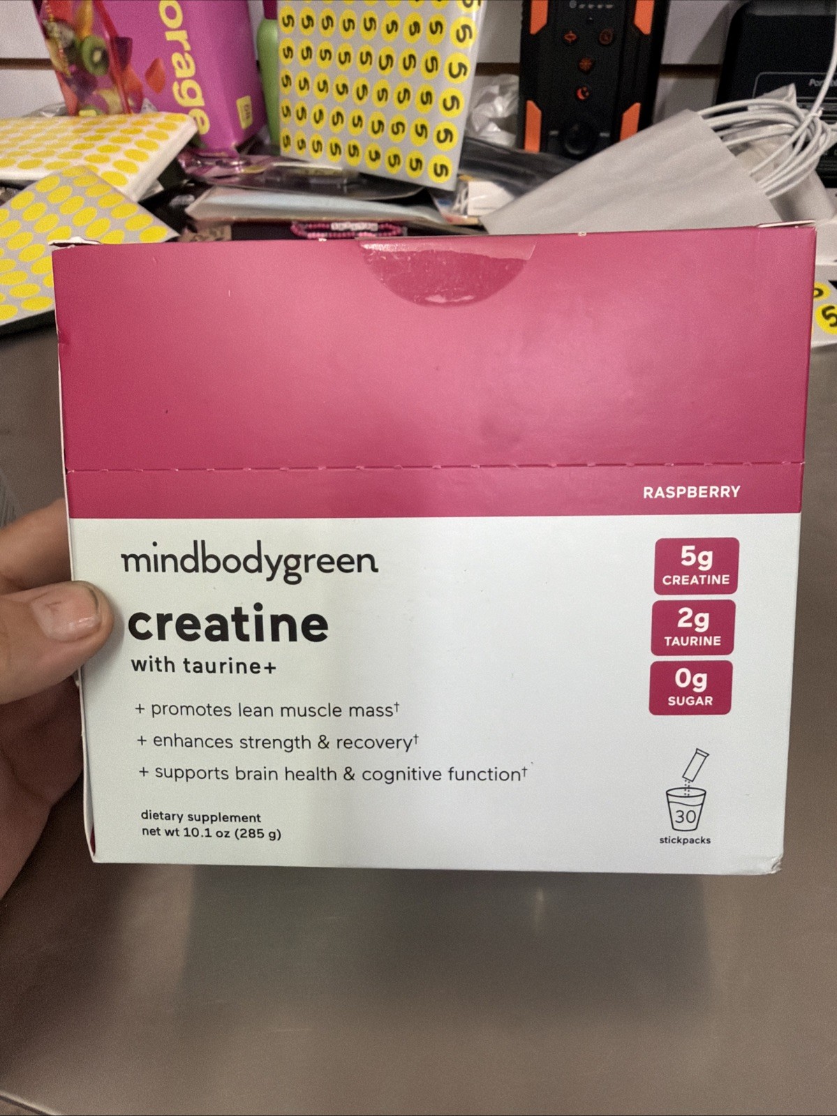 Mindbodygreen Creatine with Taurine+ Raspberry 30 Stick Packs Each Lot of 2 New