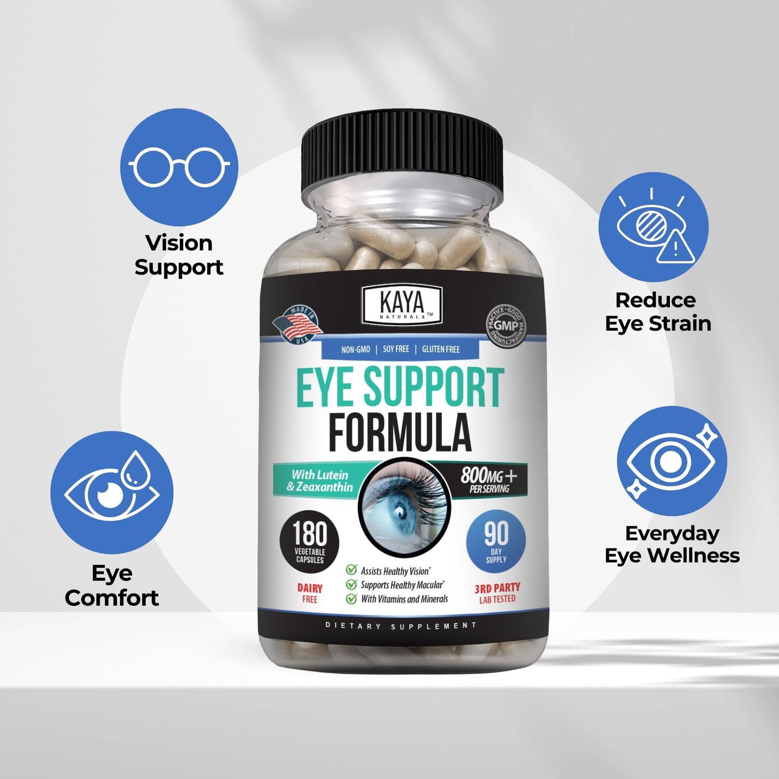 Eye Health Supplement – Lutein & Zeaxanthin – Supports Eye Strain, Dry Eyes, …