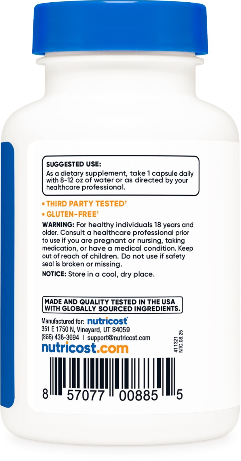 Nutricost Vitamin B1 (Thiamin) 100mg, 120 Capsules – Gluten Free & Non-GMO