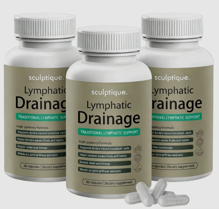 “Drainage Drainage, Sculptique Lymphatic Lymphatic Capsules, 60 Capsules 3 PACK