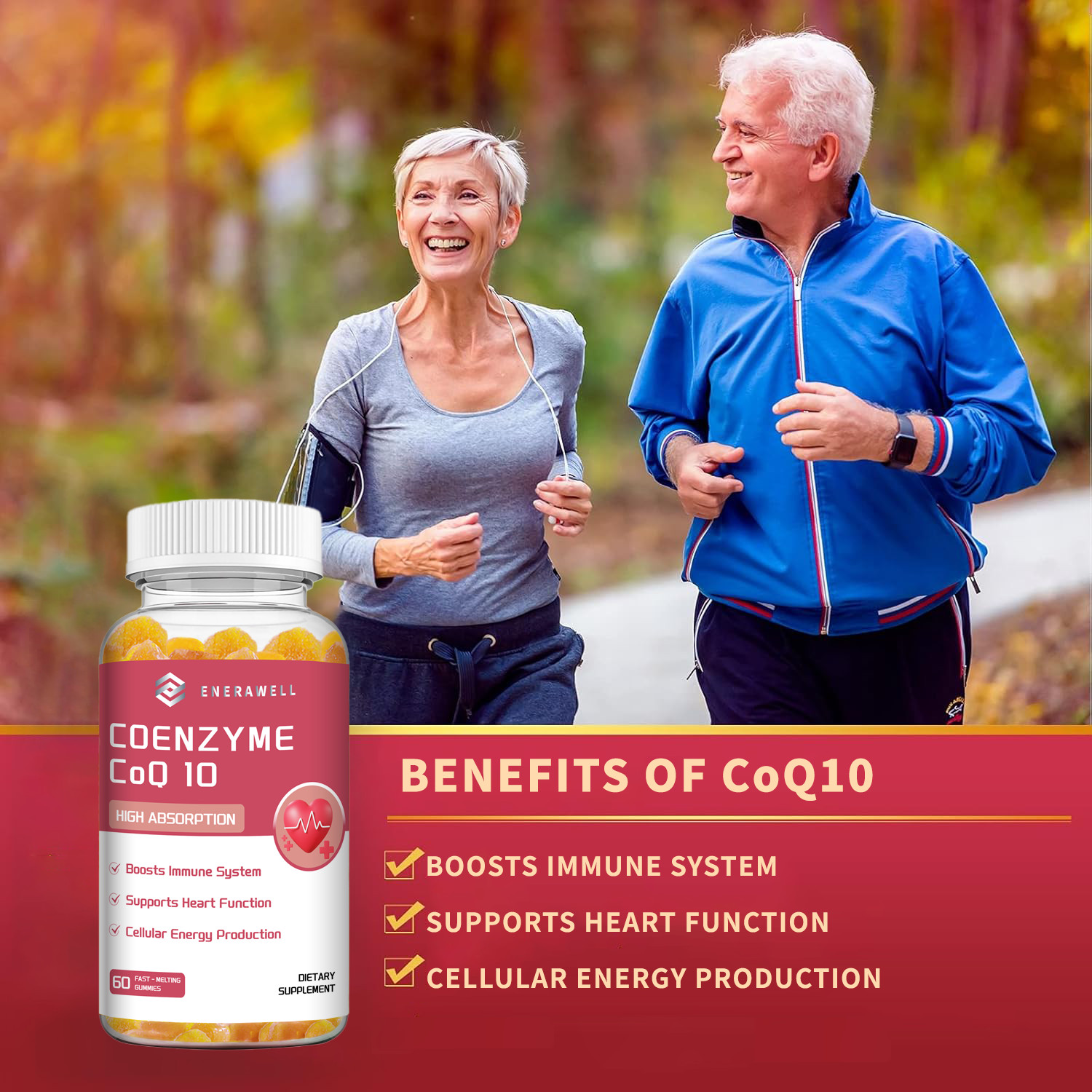 CoQ10 Gummies 200mg Natural Heart Health Support – High Absorption 02/07/2027