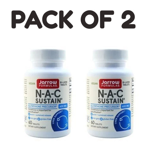 Jarrow N-A-C Sustain (600mg) 60 tabs PACK OF 2