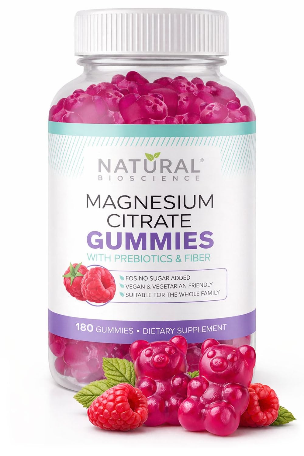 Sugar Free Magnesium Gummies – Calming Anti-Stress 180 Count (Pack of 1)