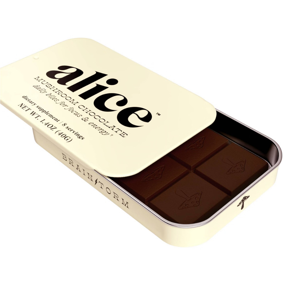 Alice Mushrooms Brainstorm Mushroom Dietary Supplement Chocolates – 8ct