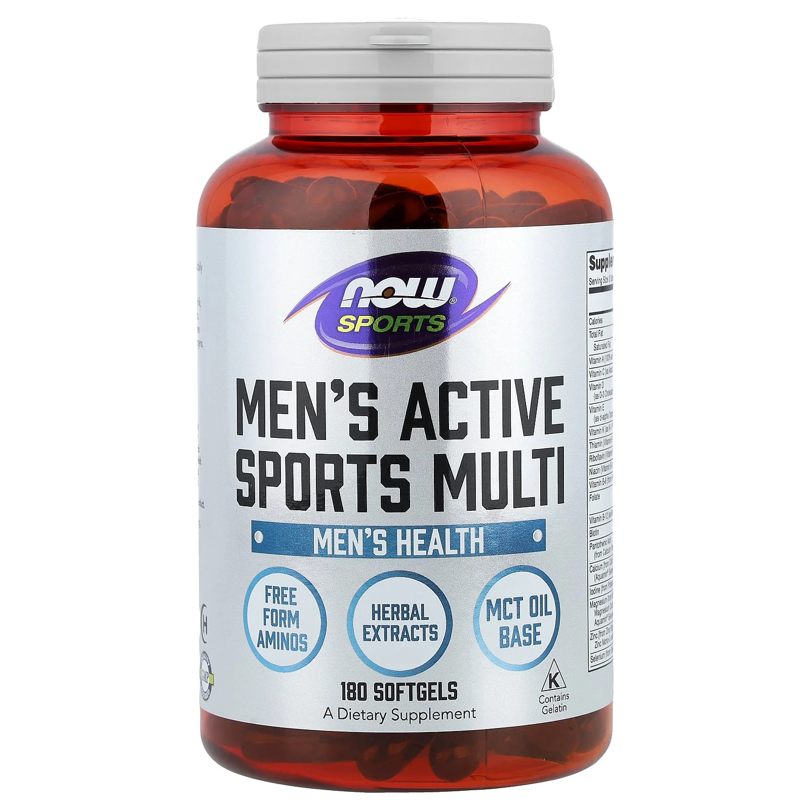 2 X NOW Foods, Sports, Men’s Active Sports Multi, 180 Softgels