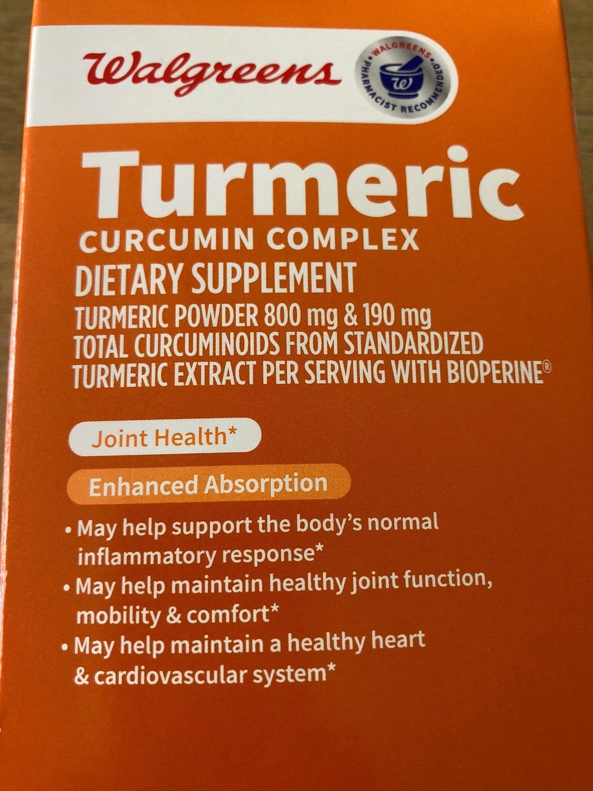 New Walgreens Turmeric Curcumin Complex 120 Vegeterian Softgels Exp: 12-2025 NEW
