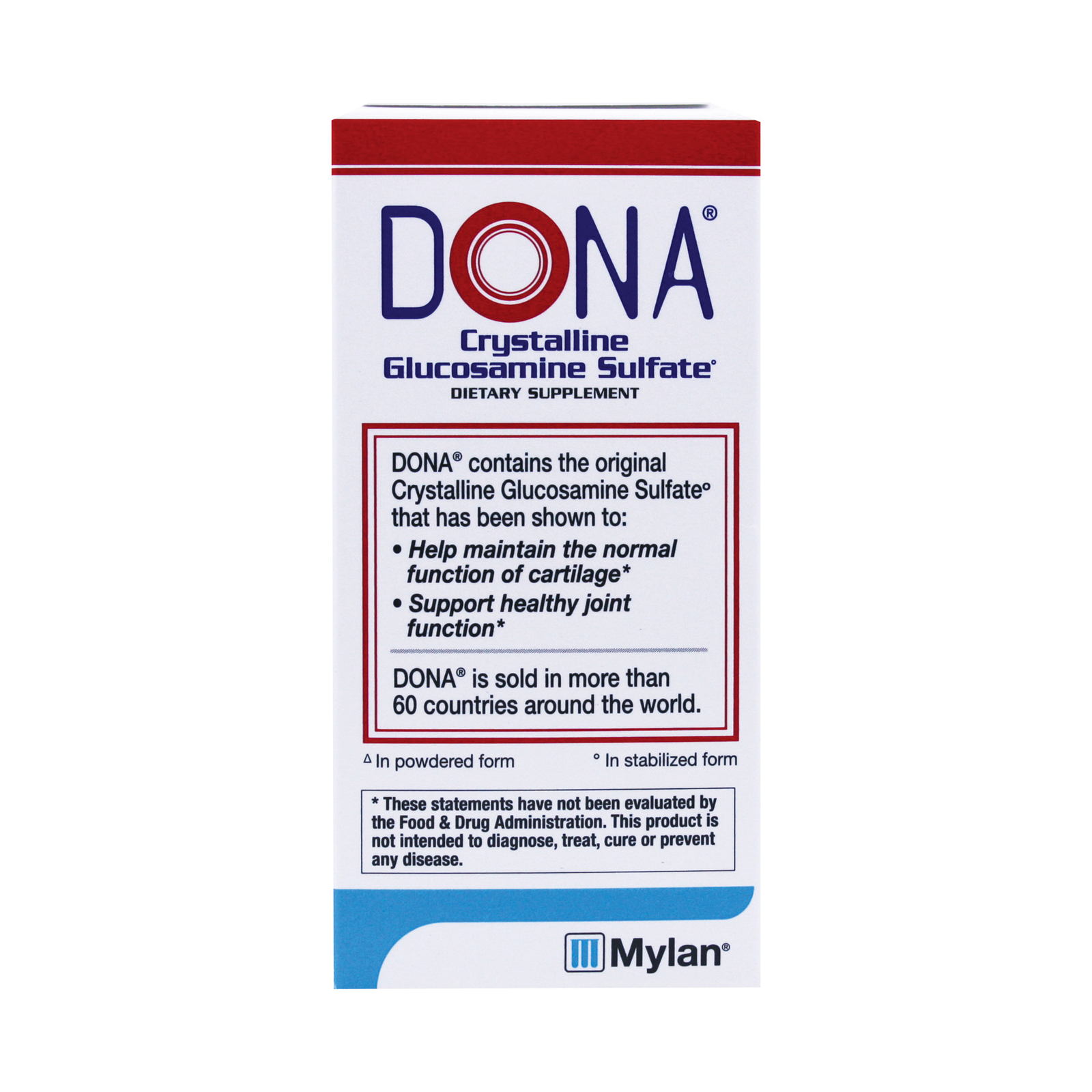 Dona Crystalline Glucosamine Sulfate 750 Mg, 60 Count – Pack of 3