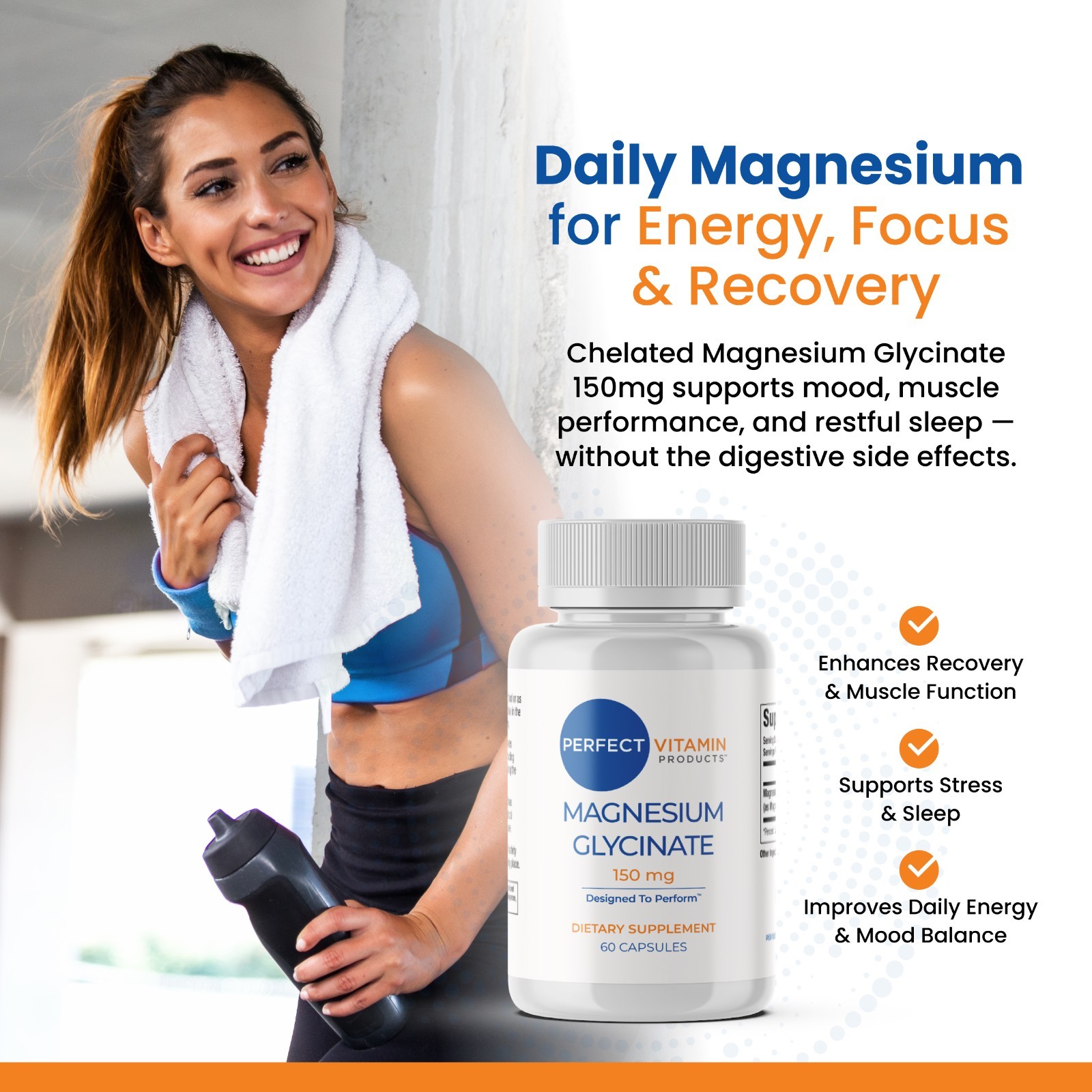 Perfect Vitamin- 150mg Magensium Glycniate | High-Absorption