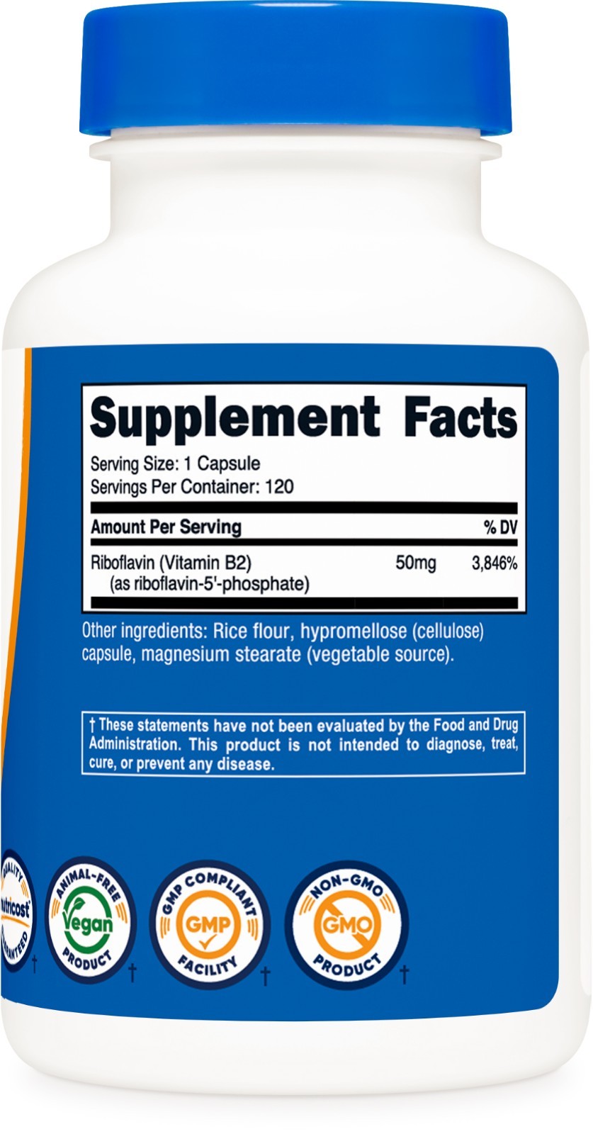Nutricost R-5-P (Riboflavin-5-Phosphate) (Vitamin B2) 50 MG, 120 Capsules