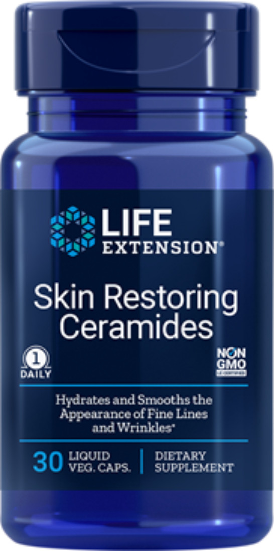 4 PACK SUPER SALE Life Extension Skin Restoring Ceramides 30 gel caps SAVE $15
