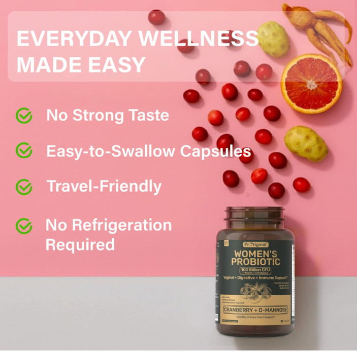 PrOriginal Women’s Probiotic: Vaginal + Digestive + Immune Support 60 Caps